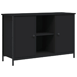 vidaXL Meuble TV noir 100x35x65 cm bois d'ingénierie