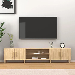 vidaXL Meuble TV Chêne Sonoma 180x31,5x40 cm Bois d'ingénierie