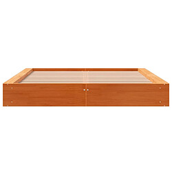 Acheter vidaXL Cadre de lit sans matelas cire marron 120x200cm bois pin massif