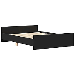 Acheter vidaXL Cadre de lit sans matelas noir 140x200 cm