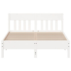 Acheter vidaXL Cadre de lit sans matelas blanc 150x200 cm bois de pin massif