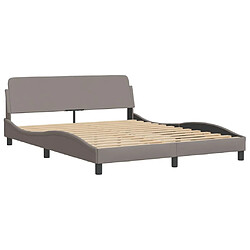 Acheter vidaXL Lit avec matelas Dover taupe 160x200 cm tissu