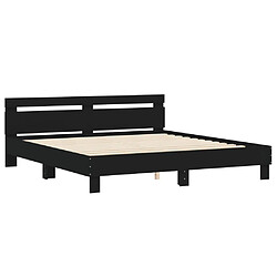 Acheter vidaXL Cadre de lit sans matelas noir 200x200 cm