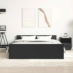 Avis vidaXL Cadre de lit sans matelas noir 140x200 cm