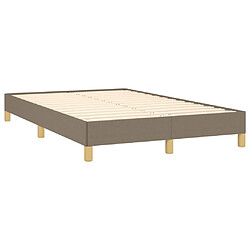 Avis vidaXL Cadre de lit sans matelas taupe 120x190 cm tissu