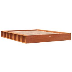 Avis vidaXL Cadre de lit sans matelas cire marron 120x200cm bois pin massif