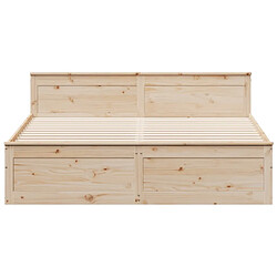 Acheter vidaXL Cadre de lit sans matelas avec tête de lit 180x200 cm bois pin