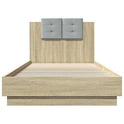 Acheter vidaXL Cadre de lit sans matelas chêne sonoma 90x200 cm
