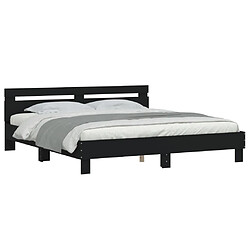 Avis vidaXL Cadre de lit sans matelas noir 200x200 cm