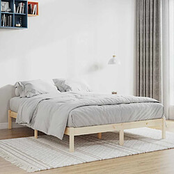 vidaXL Cadre de lit sans matelas 193x203 cm bois massif de pin 