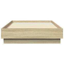 Acheter vidaXL Cadre de lit sans matelas chêne sonoma 90x190 cm