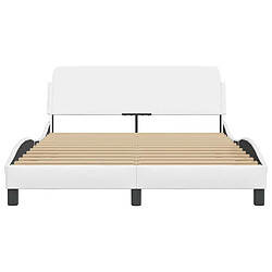 Acheter vidaXL Cadre de lit Dover blanc 120x200 cm similicuir