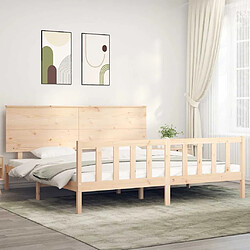 vidaXL Cadre de lit sans matelas 200x200 cm bois massif de pin