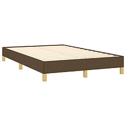 Acheter vidaXL Sommier à lattes de lit et matelas marron foncé 120x190cm tissu