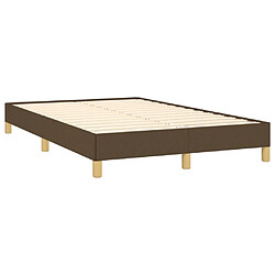 Acheter vidaXL Sommier à lattes de lit et matelas marron foncé 120x190cm tissu