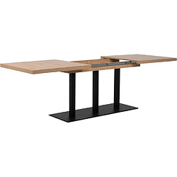 Cstore Table à manger extensible Quadrato - Chêne et noir