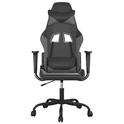 Avis vidaXL Chaise de jeu de massage Noir et gris Similicuir