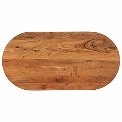 vidaXL Dessus de table 120x60x2,5 cm ovale bois massif d'acacia