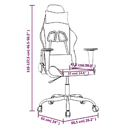vidaXL Chaise de jeu de massage Blanc et noir Similicuir pas cher
