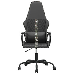 Avis vidaXL Chaise de jeu Noir et camouflage Similicuir