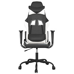 Avis vidaXL Chaise de jeu Noir et blanc Similicuir