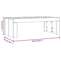 vidaXL Table basse chêne fumé 102x50x36 cm bois d'ingénierie pas cher