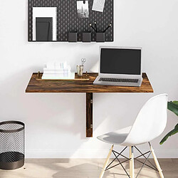 vidaXL Table murale pliable Chêne fumé 100x60x56 cm Bois d'ingénierie