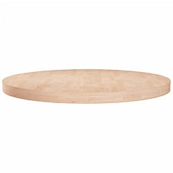 vidaXL Dessus de table rond Ø80x4 cm Bois de chêne massif non traité