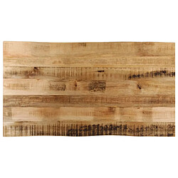 vidaXL Dessus de table bord vivant 120x60x2,5 cm bois de manguier brut