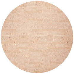 vidaXL Dessus de table rond Ø70x2,5 cm Bois de chêne massif non traité