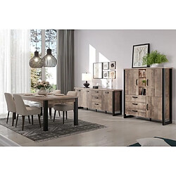 Cstore Table à manger Emile - brun tabac et noir pas cher