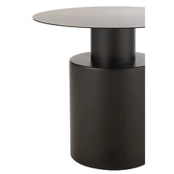 Mes Table basse ronde 55x55x51 cm en métal noir - METTI