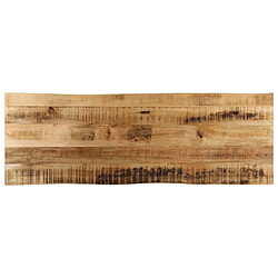 vidaXL Dessus de table bord vivant 120x40x2,5 cm bois de manguier brut
