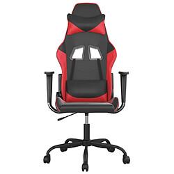 Avis vidaXL Chaise de jeu de massage Noir et rouge Similicuir
