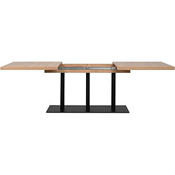 Avis Cstore Table à manger extensible Quadrato - Chêne et noir
