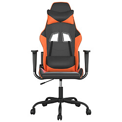 Avis vidaXL Chaise de jeu Noir et orange Similicuir