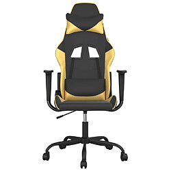 Avis vidaXL Chaise de jeu de massage Noir et doré Similicuir
