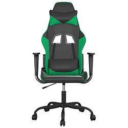 Avis vidaXL Chaise de jeu de massage Noir et vert Similicuir