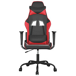 Avis vidaXL Chaise de jeu Noir et rouge Similicuir