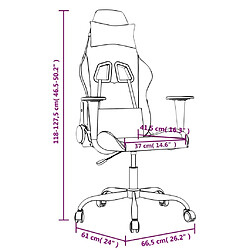 vidaXL Chaise de jeu de massage Noir et gris Similicuir pas cher