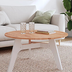 vidaXL Dessus de table Ø80x1,5 cm rond bois massif de hêtre
