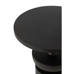 Mes Table basse ronde design 48x48x46 cm en manguier noir