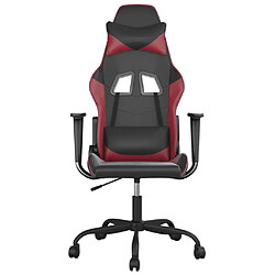 Avis vidaXL Chaise de jeu Noir et rouge bordeaux Similicuir