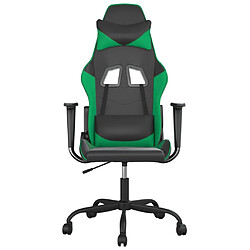 Avis vidaXL Chaise de jeu Noir et vert Similicuir