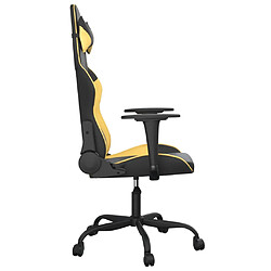 Acheter vidaXL Chaise de jeu de massage Noir et doré Similicuir