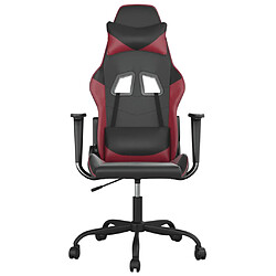 Avis vidaXL Chaise de jeu de massage Noir et rouge bordeaux Similicuir
