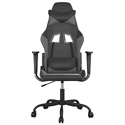 Avis vidaXL Chaise de jeu Noir et gris Similicuir