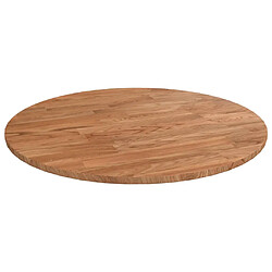 vidaXL Dessus de table rond Marron clair Ø40x1,5 cm Bois chêne traité