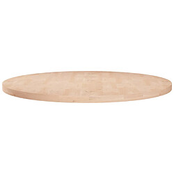 vidaXL Dessus de table rond Ø70x2,5 cm Bois de chêne massif non traité