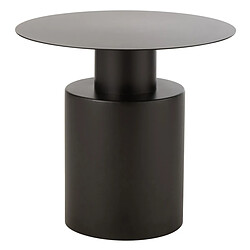 Mes Table basse ronde 55x55x51 cm en métal noir - METTI